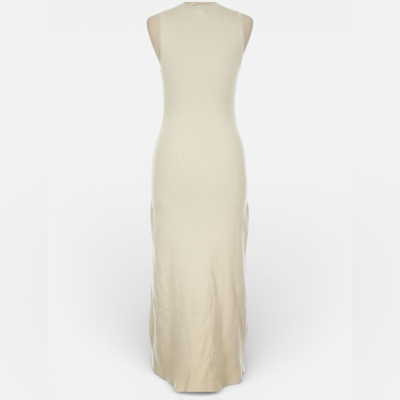 Sézane Harena Ribbed Knit Midi Sweater Dress in Cream - Picture 7 of 13